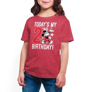 Girls' - Disney - Today's My 2nd Birthday Short Sleeve Graphic T-Shirt - 1 of 3