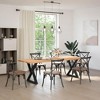 vidaxl dining table legs - customizable steel black - 31.5"x28.3"-28.9" - 3 of 4