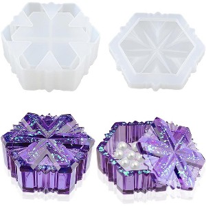 JDICTION Molds with Lid for Epoxy Resin Casting - DIY Jewelry Storage Box, Candy Container, Candle Vessel, Ideal for Christmas Decoration - 1 of 4