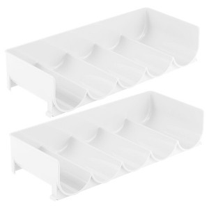 mDesign Water Bottle / Wine Rack Storage Organizer, 2 Pack - Light Gray - 1 of 4
