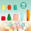 48-Piece Wooden Sorting Stacking Rocks, STEM Sensory Montessori Toy for Kids Ages 3-6 - 2 of 4