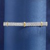Ross-Simons Sterling Silver and 14kt Yellow Gold Bismark-Link Bracelet - 3 of 4