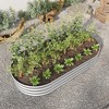 Bencmate Planters U Shape Large Garden Bed Outdoor Metal Raised Planter Bed for for Plants, Vegetables, Flowers, Gray, 70.86"*35.43"*11.42" - 3 of 4