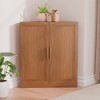MAYEERTY Modern 2 Doors Utility Storage Cabinets Efficient Storage for Living Room Dining Room Bedroom Beige - 3 of 4