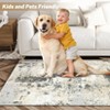 Modern Abstract Rug Washable Rug Living Room Rug Soft Colorful Rug Non Slip Low Pile Indoor Floor Carpet - 4 of 4