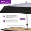 PURPLE LEAF Patio Umbrella Outdoor Table Umbrella Aluminum Frame Market Umbrella Sun Umbrella with 8 Sturdy Ribs - 3 of 4