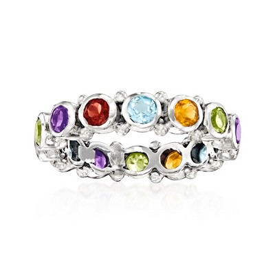 Ross-Simons 1.50 ct. t.w. Multi-Stone Eternity Band in Sterling Silver