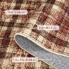Washable Non-Slip Plaid Carpet - Farmhouse Living Room & Bedroom Rug, Soft Office Decor - 3 of 4