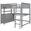 Whisen Full Size Wooden Loft Bed with Drawers, Desk and Shelves - 4 of 4