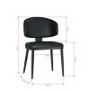Set of 2 Modern PU Leather Upholstered Dining Chairs, Metal Kitchen Chairs, Stylish Side Chairs for Dining Room or Living Room-Panipeachy - 4 of 4
