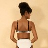 Women's Contrast Binding Demi Underwire Bikini Top - Shade & Shore™ Cream/Black - 2 of 4