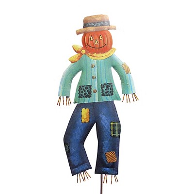 32.25 In Mint Leopard Scarecrow Autumn Decorative Garden Stakes