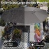 15 Ft Extra Large Double-Sided Patio Umbrella with Base, Outdoor Umbrella with Easy Crank & 12 Strong Ribs for Market, Deck, Garden, Dark Gray - 2 of 4