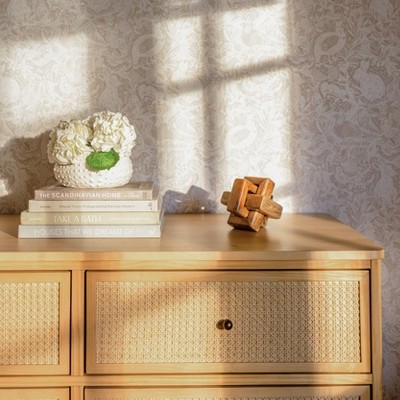 Honey Cane 6-Drawer Dresser with Soft Close Ball Bearing Glides