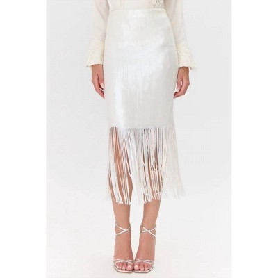 Women's Milana Sequin Fringe Midi Skirt - adelyn rae