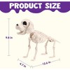 Joyfy 12.6" Halloween Decorations Dog Puppy Skeleton Full Body Posable for Spooky Scene Decor Halloween Party Favors Haunted House Graveyard Props - 2 of 4