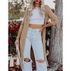 BLUEMING Women's Extra Long Front Open Knit Robe Sweater Cardigan with Side Slit Cover Up Plush Lounge Cardigan - 3 of 4