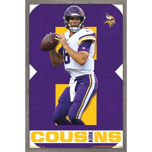 Trends International NFL Minnesota Vikings - Neon Helmet 23 Framed Wall  Poster Prints White Framed Version 22.375 x 34