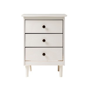 NicBex Nightstand with 3 Drawers,Modern Side Table with Handles and Wood Legs,Bedside Table for Bedroom,Living Room - 1 of 4