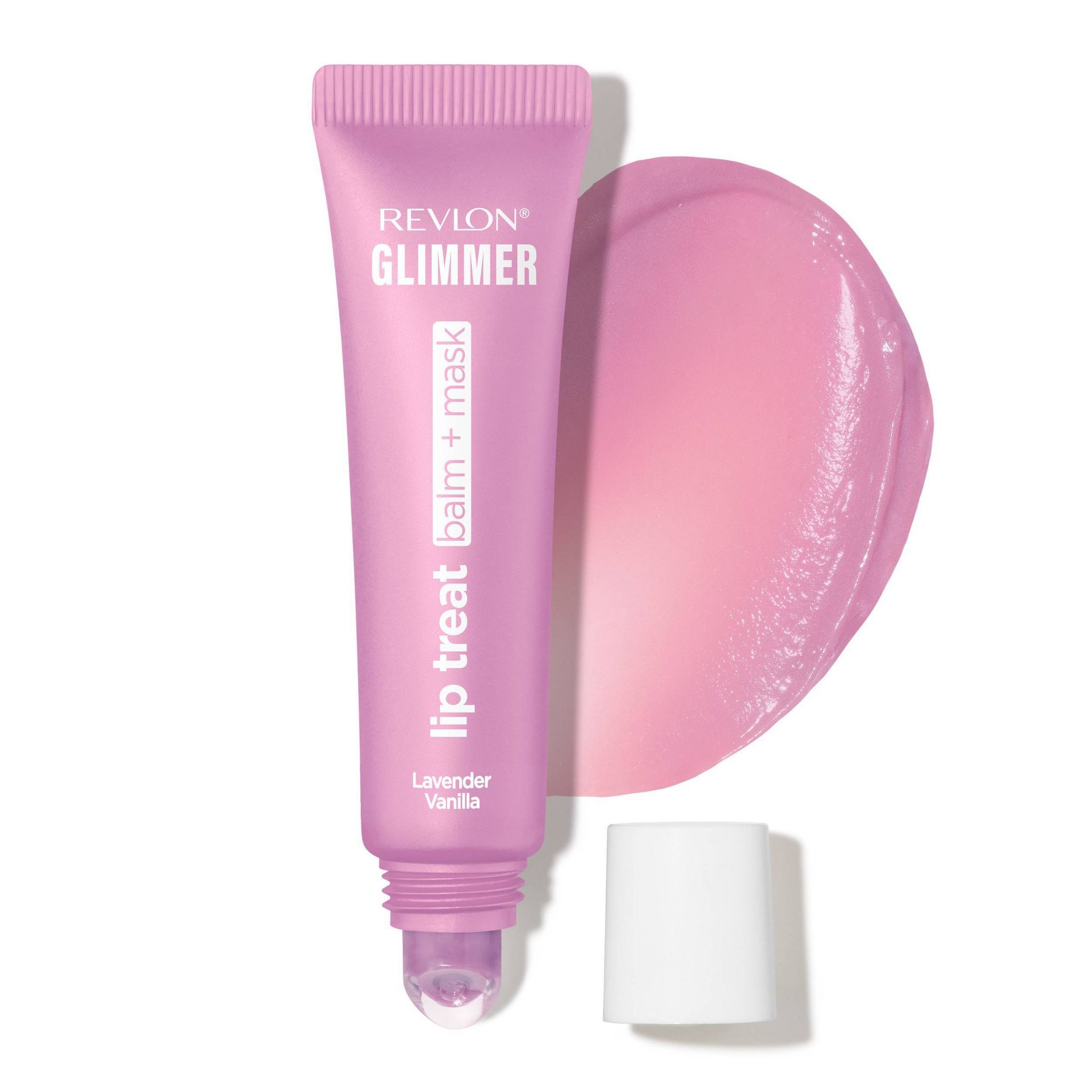 Revlon Glimmer Lip Treat Balm + Mask - Overnight Hydration for Dry Lips - 004 Lavender Vanilla - 0.4 fl oz