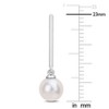 EVERLY JEWELRY | 10k White Gold 6 - 6.5 MM Cultured Freshwater Pearl Dangle Drop Earrings - 3 of 4