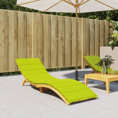 vidaXL Sun Lounger Cushion Bright Green 78.7 in.x19.7 in.x1.2 in. Oxford Fabric