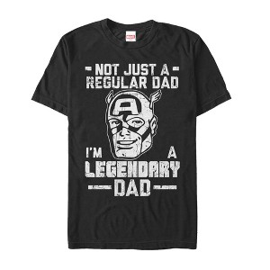 Men's Marvel Father's Day Captain America Not Regular Dad T-Shirt - 1 of 4