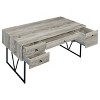 PAGED Industrial Gaming Desk with Open Shelf & 4 Drawers, Rectangular Home Office Desk with Metal Legs for Living Room - 3 of 4