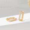 Cubic Zirconia Huggie Earrings 14k Gold Plated Tiny Earrings Small Huggie Hoop Earrings Simple Lightweight Hoops Gift for Women - 4 of 4