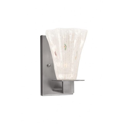 Toltec Lighting Apollo 1 - Light Sconce in  Graphite with 5.5" Fluted Frosted Crystal Shade