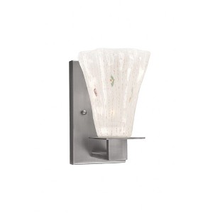 Toltec Lighting Apollo 1 - Light Sconce in  Graphite with 5.5" Fluted Frosted Crystal Shade - 1 of 1