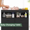 Whizmax Baby Changing Table Dresser - Nursery Organizer with Power Outlet, LED Light & Drawers, Diaper Station for Newborns, Pink - 4 of 4