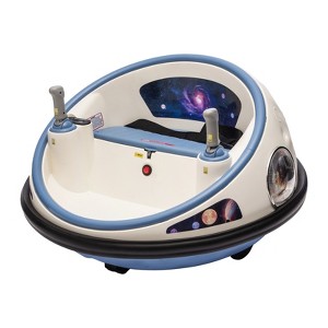 12V Kids Bumper Car, Electric Ride On Toy w/Remote Control, 360 Degree Spin, Music, 2 Speeds & Seat Belt - 1 of 4