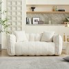 66" Comfortable 2 Seater Chenille Bean Bag Sofa with High Resilience Foam,Reclining Lounge Couch for Living Room-Baofuwish - 2 of 4