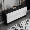 Famapy Modern Black and White 4-Doors Sideboard Buffet With Metal Legs - 3 of 4