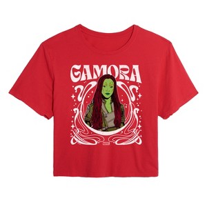 Women's - Marvel - Guardians of the Galaxy Gamora Art Nouveau Cropped Graphic T-Shirt - 1 of 4