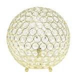 10" Elipse Crystal Ball Sequin Table Lamp Gold - Elegant Designs
