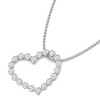 Pompeii3 1 Ct Diamond Heart Pendant Necklace in White, Yellow, or Rose Gold Lab Created - 2 of 4