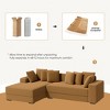 MOONMISS 110"L-Shape Modern Sectional Cloud Sofa with Chaise, Extra Large Sleeper Couches Corduroy with 8pcs Pillows for Living Room, Bedroom - 4 of 4