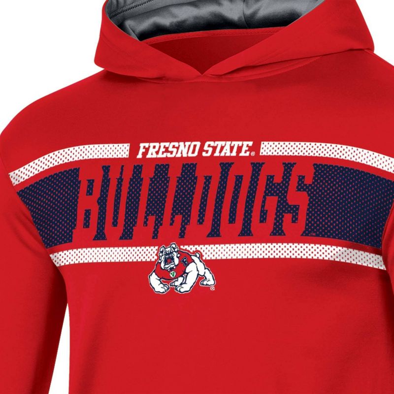 NCAA Fresno State Bulldogs Boys&#39; Poly Hooded Sweatshirt, 3 of 4