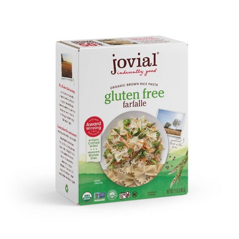 Jovial Gluten Free Organic Brown Rice Pasta Farfalle - 12oz : Target