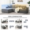 111.5" Minimalist Modular L-Shaped Sectional Sofa with Chaise, No Assembly Required, 2pc Free combination - 2 of 4