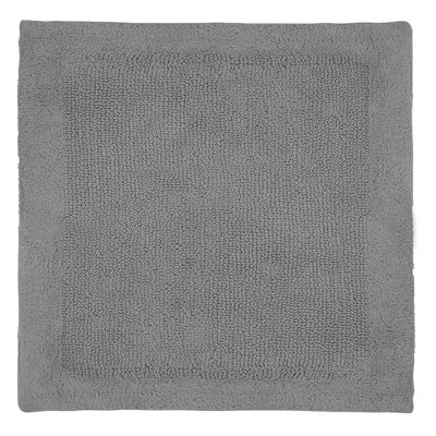 Gray Cotton Tufted Reversible 3-Piece Bath Rug Set