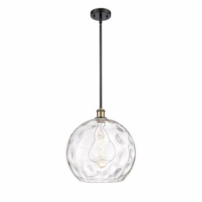 Athens Water Glass - 1 Light Pendant In Industrial Style-14.88 Inches Tall and 13.75 Inches Wide