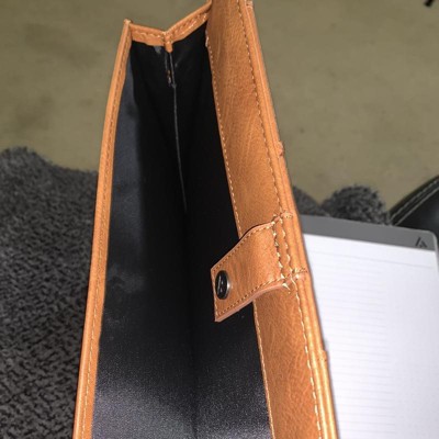 Geslun Vegan Leather Portfolio with A4 Notepad Holder 13.3” Laptop
