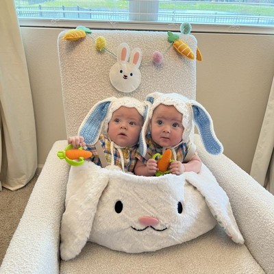 Jumbo Plush Easter Basket Bunny - Spritz™