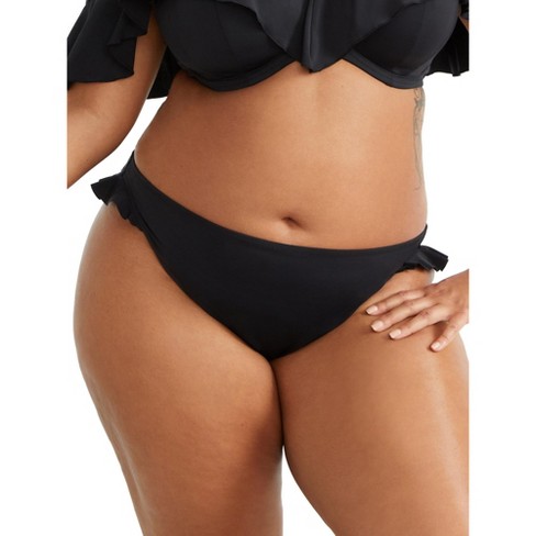 Plain black high hot sale waisted bikini bottoms