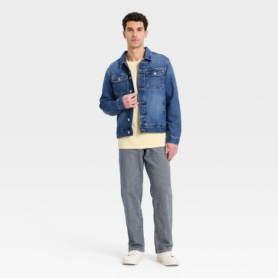 Goodfellow & Co Men's Denim Trucker Jacket - Goodfellow & Co™ Dark Wash L — фото 2
