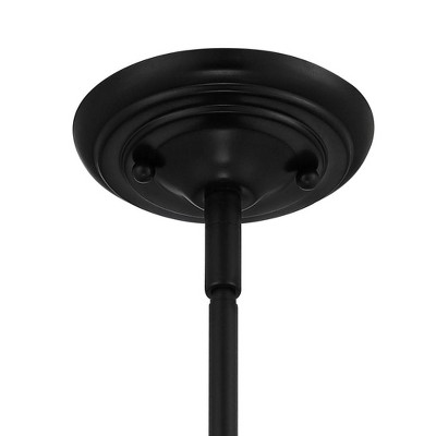 Tyce Mini Black Farmhouse Pendant Light with Opal Glass Shade
