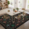 Washable Area Rugs Floral Print Floor Cover, Stain-Resistant Farmhouse Accent Carpet - 2 of 4